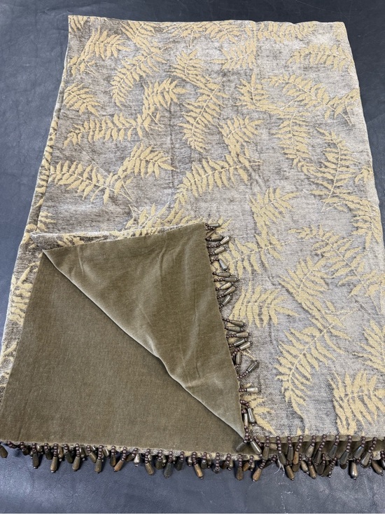 Brentwood Other - Vintage Brentwood Originals Jacquard Fern Throw Blanket 60x41 Sage Green Velvet